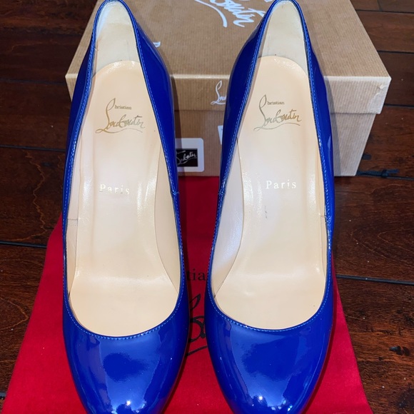 Christian Louboutin 120mm bianca patent heels - Picture 1 of 5